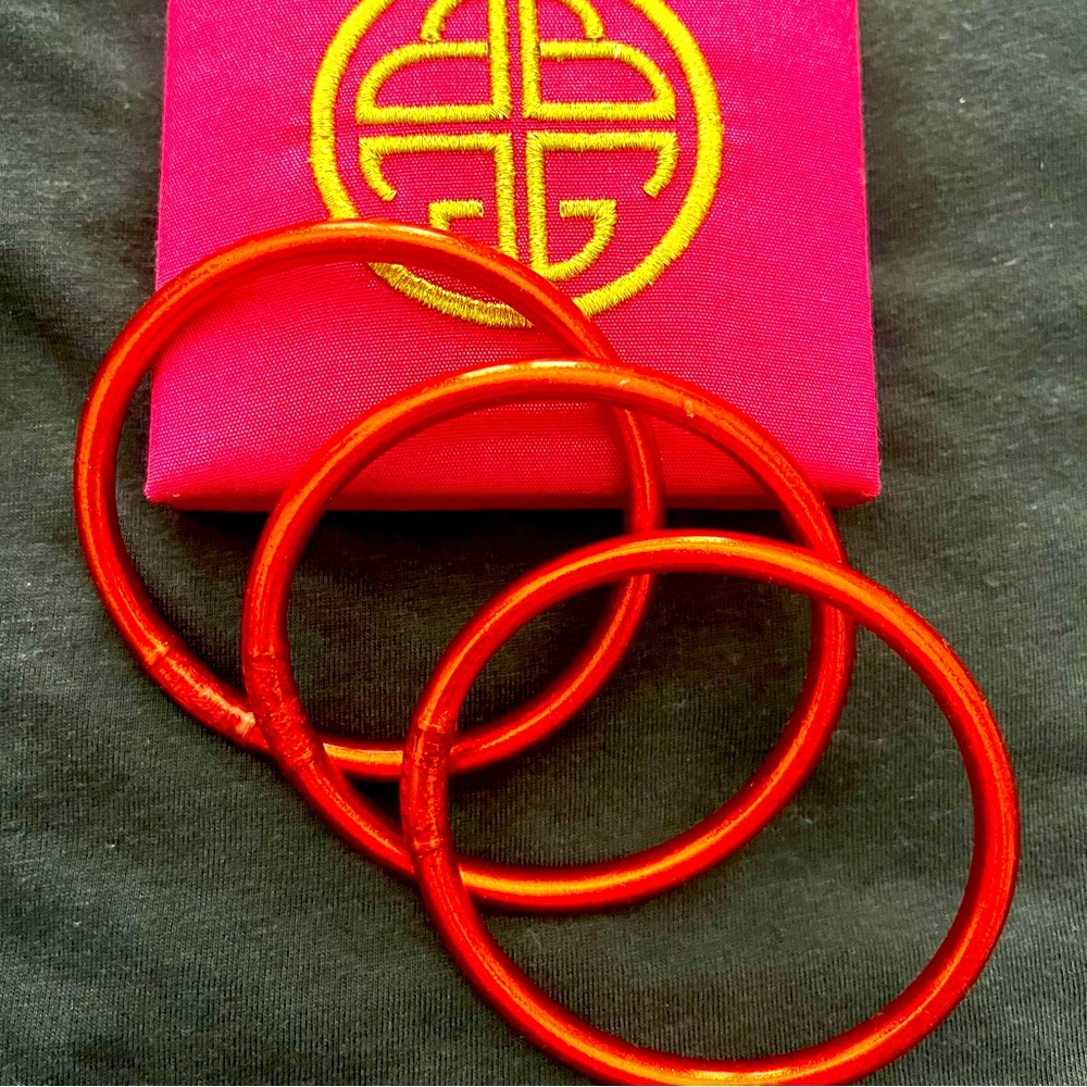 BudhaGirl 3 piece red bracelets size medium